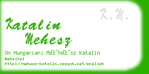 katalin mehesz business card
